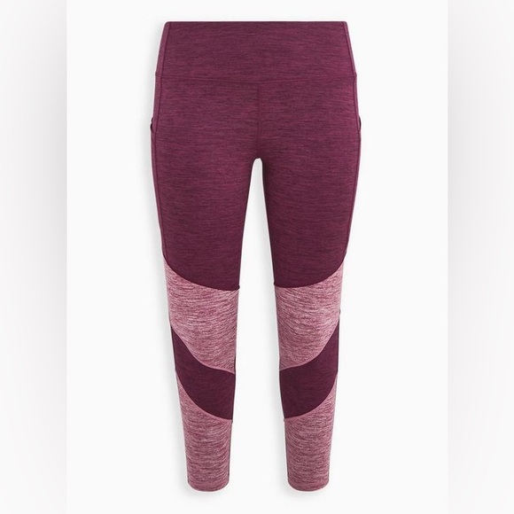 Torrid Super Soft Performance Jersey Full Length Seam Detail Active Legging - Picture 5 of 8